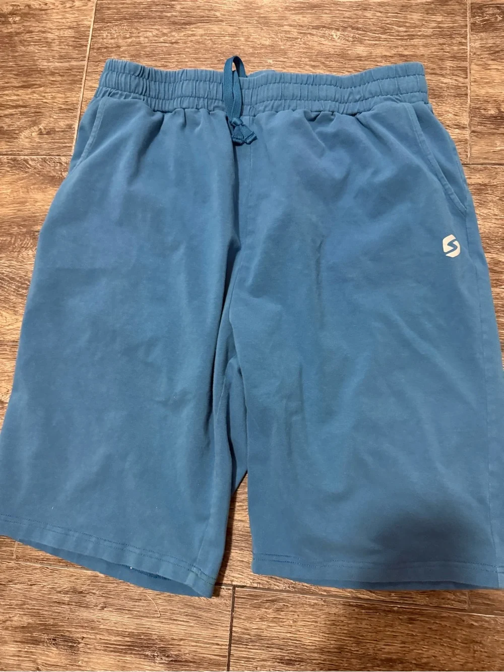 Men's Athletic Drawstring Shorts in Slate Blue